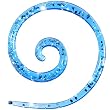 14 Gauge Blue Acrylic Glitter Spiral Taper