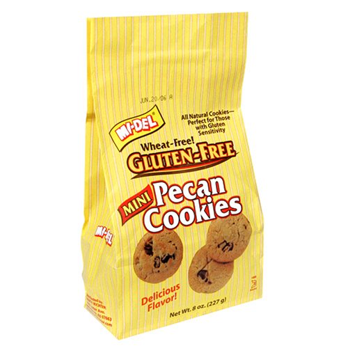 Mi-Del Wheat and Gluten Free Mini Pecan Cookies, 8-Ounce Bag (Pack of 12)