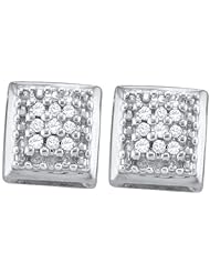 0.10CTW DIAMOND CLUSTER EARRING