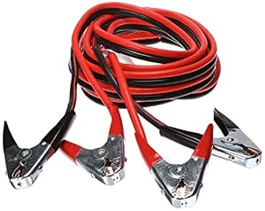 Heavy Duty 2 Gauge Wire Extra Long 25 Feet Ft Length 600 Amp Copper Plate Parrot Jaw Auto Booster Jumper Jumping Cable