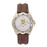 Michigan Wolverines Mens NCAA All-Star Watch (Leather Band)