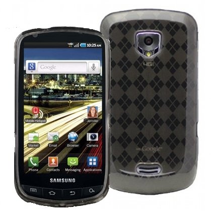 Smoke Argyle Flexible TPU Cover Skin Phone Case for Samsung Droid Charge 4G LTE / I510 [Cruzer Lite Retail Packaging]