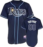 MLB Men's Tampa Bay Rays Authentic Coolbase Jersey Personalized (Navy, 52/XX-Large)