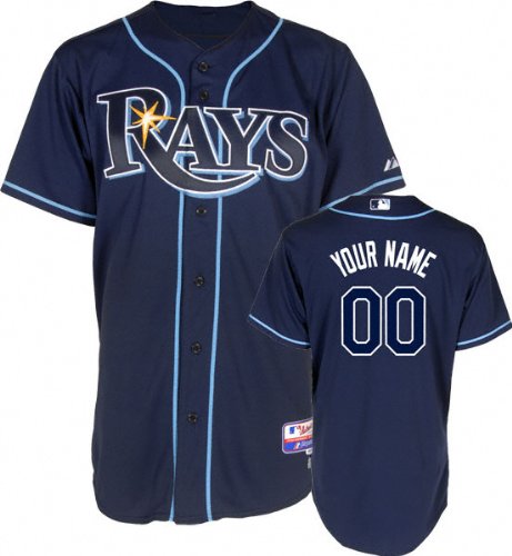 MLB Men's Tampa Bay Rays Authentic Coolbase Jersey Personalized (Navy, 40/Medium)