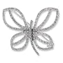 14K White Gold Diamond Butterfly Pin