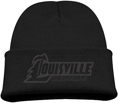 Youth Kids Louisville Cardinals Boys And Girls Flexible Wool Winter Woollen Hat For Child Black