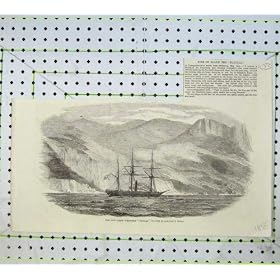 1855 Iron Screw Steam Ship Manilla Fire Balaclava Roads