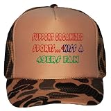 Support Organized Sports Kiss A 49ers Fan Adult Brown Camo Mesh Back Hat / Baseball Cap