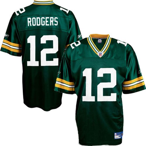Aaron Rodgers Jersey: Reebok Green Replica #12 Green Bay Packers Jersey