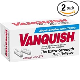 Vanquish Analgesic Pain Reliever Caplets, 100-Count Boxes (Pack of 2)