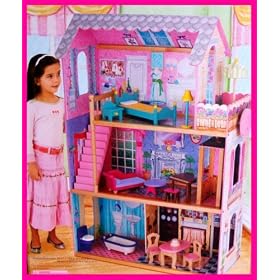 KidKraft Wooden Emma Dollhouse with Furniture and Working Elevator by KidKraft Emma Dollhouse