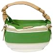 KATE SPADE SMALL GABI 25TH STREET STRIPE GREEN PURSE