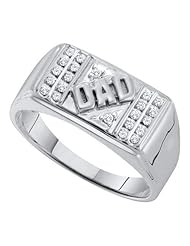 0.12CTW DIAMOND DAD RING WHITW GOLD