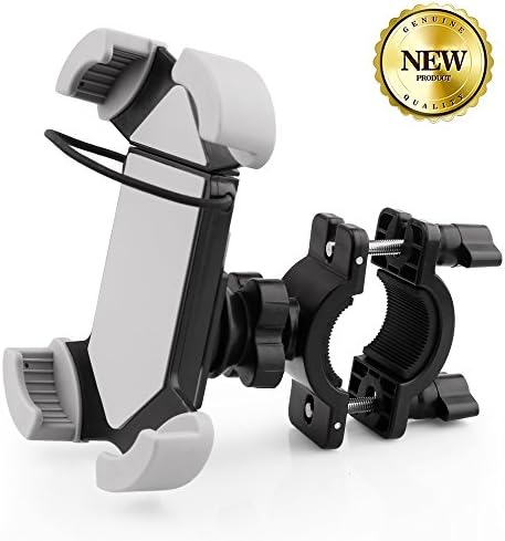 Powervoll Universal Bike Bicycle Phone Holder Cellphone Mount Compatible Phone Mountain&amp;Road Bicycle Handlebar Cradle for iPhone Samsung Galaxy Note 3 Note 4 Note 5 HTC LG BlackBerry GPS (Black)