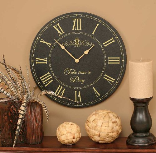 Take Time To Pray Inspirational Wall Clock (17 inch)