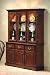Dark Distress Oak Finish Solid HardWood China Cabinet Buffet Hutch