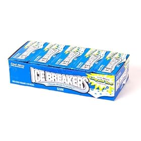 Ice Breakers Sugar Free Gum, Cool Mint - 15 Sticks / Pack, 10 Packs