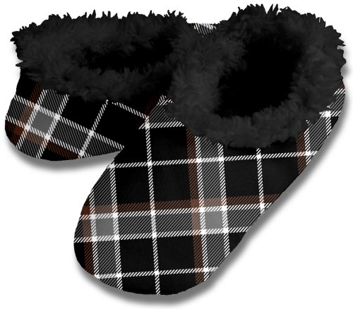 Snoozies Men's Non-Skid Sole Plaid Slipper