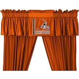 Cleveland Browns Locker Room Ruffled Valance with Drape by Sports Coverage