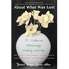 Click here to buy About What Was Lost: Twenty Writers on Miscarriage, Healing, and Hope by  Jessica Berger Gross.