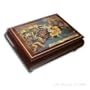 Jewelry Box, Italian Inlaid Wooden Musical Jewelry Box, Original Carmen Opera Poster from La Scala