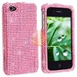 iPhone 4 Full Diamond Case - Light Pink Diamante (AT&T and Verizon)