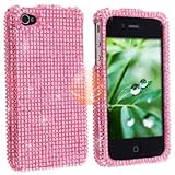 iPhone 4 Full Diamond Case - Light Pink Diamante (AT&T and Verizon)