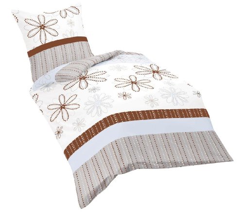 Fleuresse Milano 112813 Fb. 7 Mako-Satin-Bettw&auml;sche / 155 x 220 cm, braun Preisvergleich
