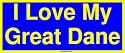 I Love My Great Dane Large Bumper Sticker