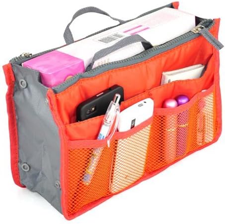 Multi-pocket Nylon Purse Insert Organizer - ** Various Colors **