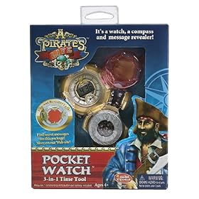  Pirate Pocket Watch: Its a digital watch! Its a compass! Its a Secret Code Message Revealer!