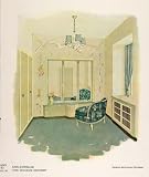 1932 Art Deco Dressing Room Mirror Wallpaper Print NICE - Original Color Print