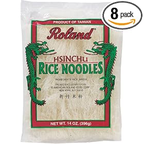 Roland Hsinchu Rice Noodles, 14-Ounce Packages (Pack of 8)