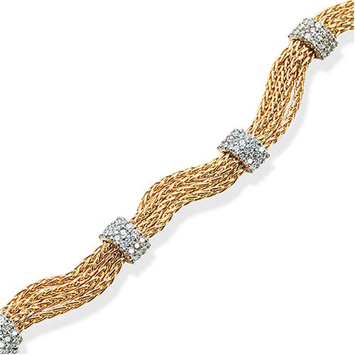 18 Kt Yellow Gold Diamond Bracelet