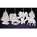 7" Victorian Clear & Silver Decorated Christmas Tree Shaped Ornament
