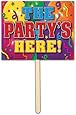 The Party's Here Yard Sign Party Accessory (1 count)