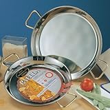 IMAGE OF 15-Inch Stainless Steel Paella Pan by La Tienda