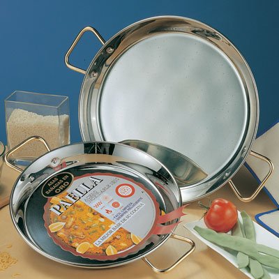 Stainless/Inoxidable Paella Pan 15/38cm by LaTienda.com