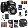Fujifilm FinePix HS20 16 MP Digital Camera with EXR BSI CMOS High Speed Sensor and Fujinon 30x Wide Angle Optical Zoom Lens Accessory Saver 16GB NiMH Battery/Rapid Charger Bundle !!! (Black)