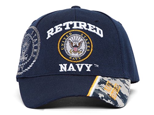 United States Navy Retired Adjustable Hat w/ Emblem Shadow