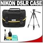 Nikon Starter Digital SLR Camera Case - Gadget Bag with Tripod + Cleaning Kit for D5000, D3000, D60, D40x & D40 $34.95