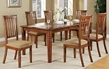 7 Pc Oak Dining on Table