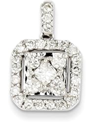 14k White Gold Diamond Pendant