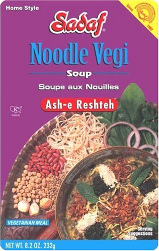 Sadaf Aash-E-Reshteh, Noodle Vegi Soup, 8.2-Ounce Box (Pack of 4) by SADAF