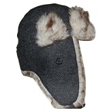 Blank Apparel Aviator Trooper Winter Bomber Hat - Grey (M-L)