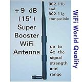 +9dBi 15 3x WiFi Booster Antenna for Netgear FM114P FVM318 FWG114P MA311 ME101 ME103 WG302 WG311 with RP-SMA Connector