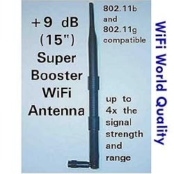 +9dBi153xWiFiBoosterAntennaforNetgearFM114PFVM318FWG114PMA311ME101ME103WG302WG311withRP-SMAConnector