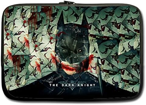Art Designed Undefeated Hero Batman Image Special Made for Twin Sides 17" Sleeve Bag Fits most Laptop and Macbook