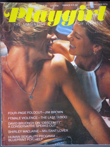 PLAYGIRL MAGAZINE September 1974 Jim Brown in Centerfold, Shirley MacLaine article