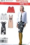 Simplicity Easy Chic Dress and Jacket Sewing Pattern # 3874